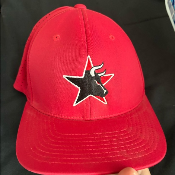 Vintage Pacific Headwear Style 474F Size L-XL Baseball Cap Red Bull Star Sporty - Picture 2 of 12